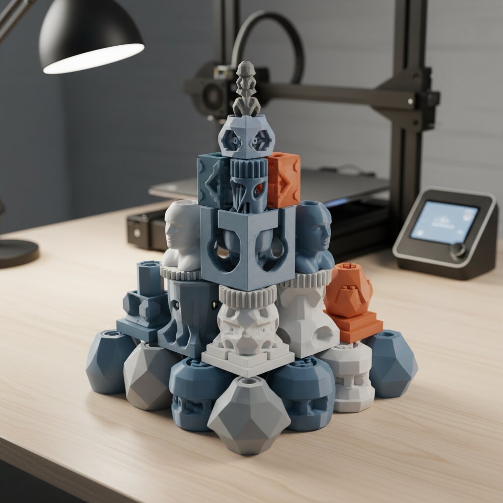 White 3D-printed architectural floor-plan model