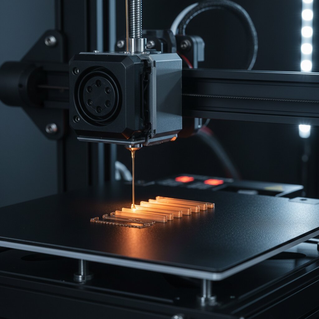 Detailed white 3D-printed industrial model showing fine layers and structure